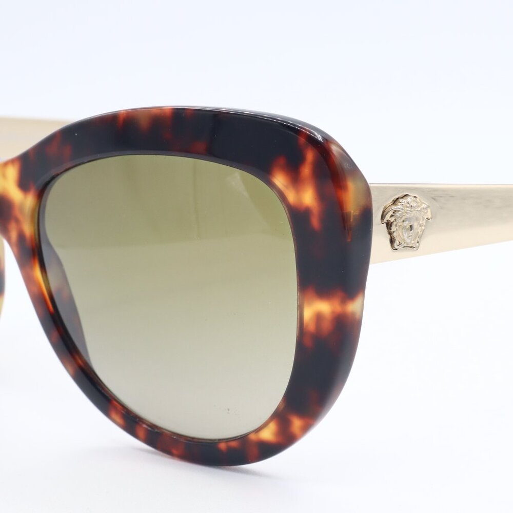 Versace 4325 5208/13 Tortoise Cat Eye Sunglasses Brown lenses 54mm